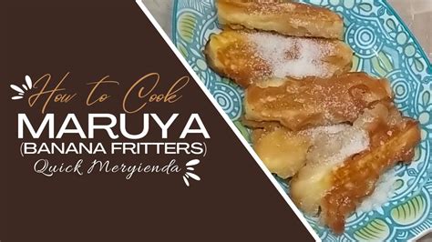 maruya banana recipe|Easy Maruya (Banana Fritters) Recipe .